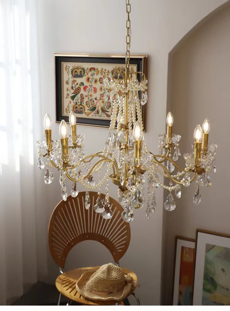 Traditional French Modern Candle Chandelier For Living Room Bedroom-MEET LIGHTING