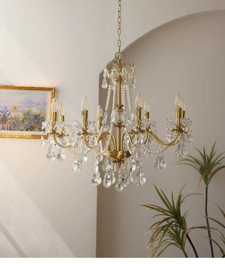 Traditional French Modern Candle Chandelier For Living Room Bedroom-MEET LIGHTING