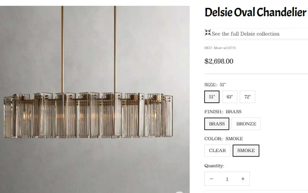 Delsie Custom 8-light fixture