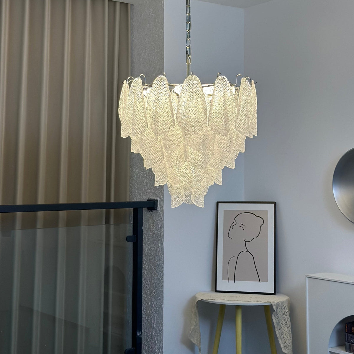 Murano Glass Teardrop Chandelier by Meetlighting
