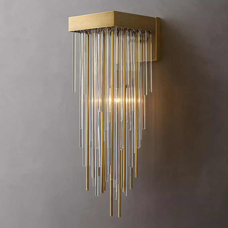 Casocada Crystal And Metal Rods Wall Sconce