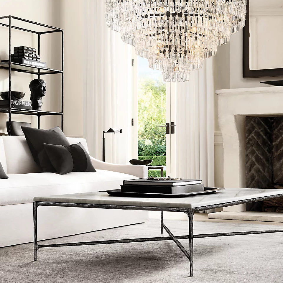 Mariogold Multi-Tier Crystal Chain Round Chandelier 36" 48" 60"