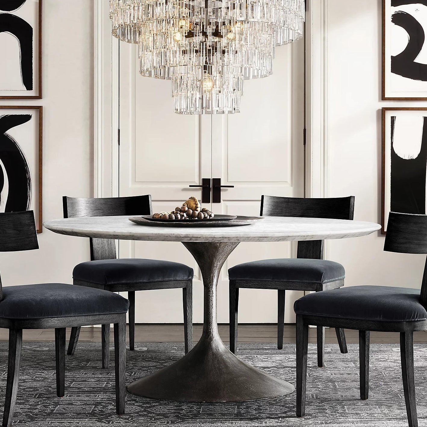 Mariogold Multi-Tier Crystal Chain Round Chandelier 36" 48" 60"