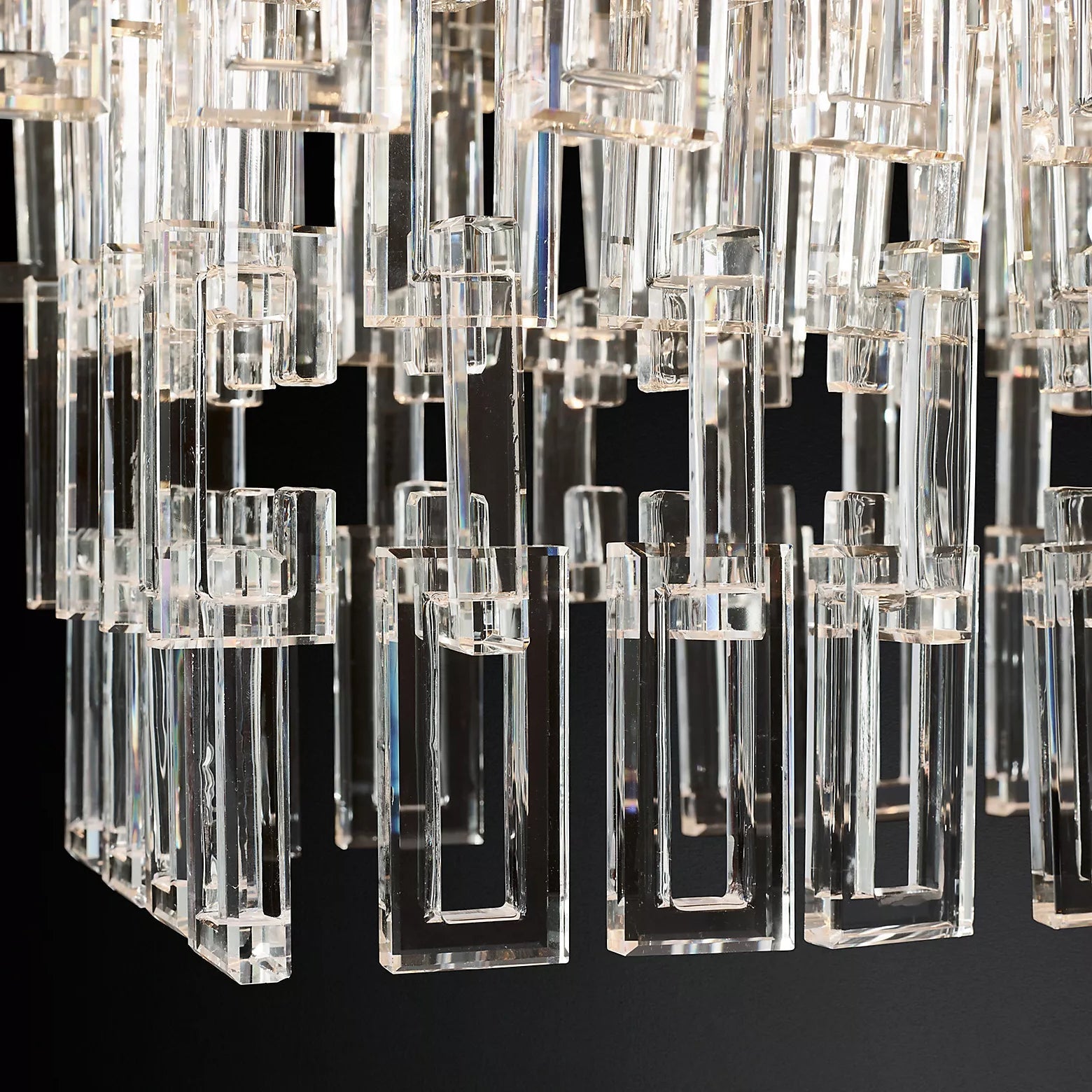 Mariogold Multi-Tier Crystal Chain Round Chandelier 36" 48" 60"