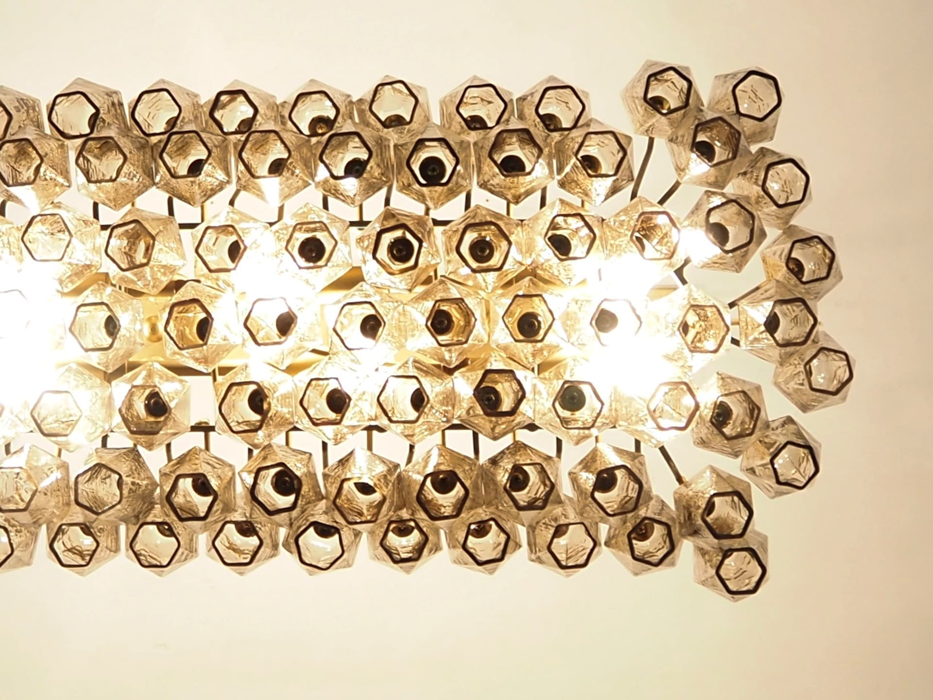 Murano Chandelier 29.5"W – Poliedri – 84 glasses – Smoked by Meetlighting
