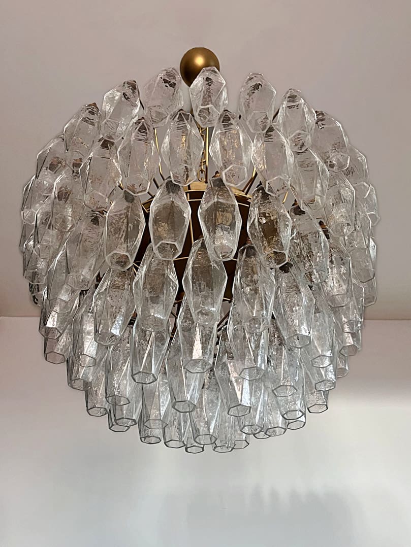 Murano Chandelier – Poliedri – 111 glass – Transparent by Meetlighting