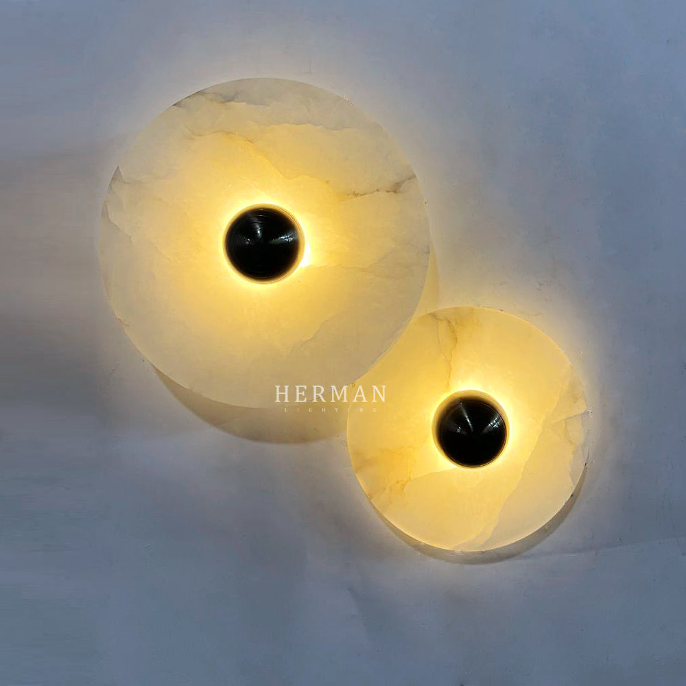 Median Alabaster Flush mount - 2 Surface by Meetlighting