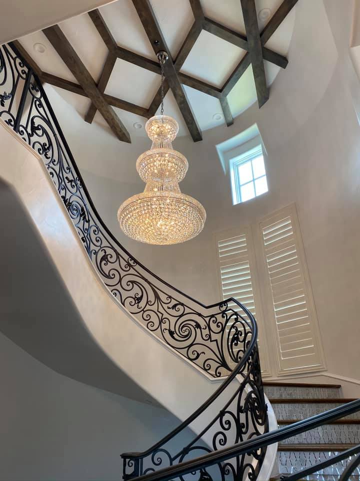 Luxury French Empire Chandelier for Villa Hall Ceiling Three-layers Crystal Light for Hotel Lobby-MEET LIGHTING