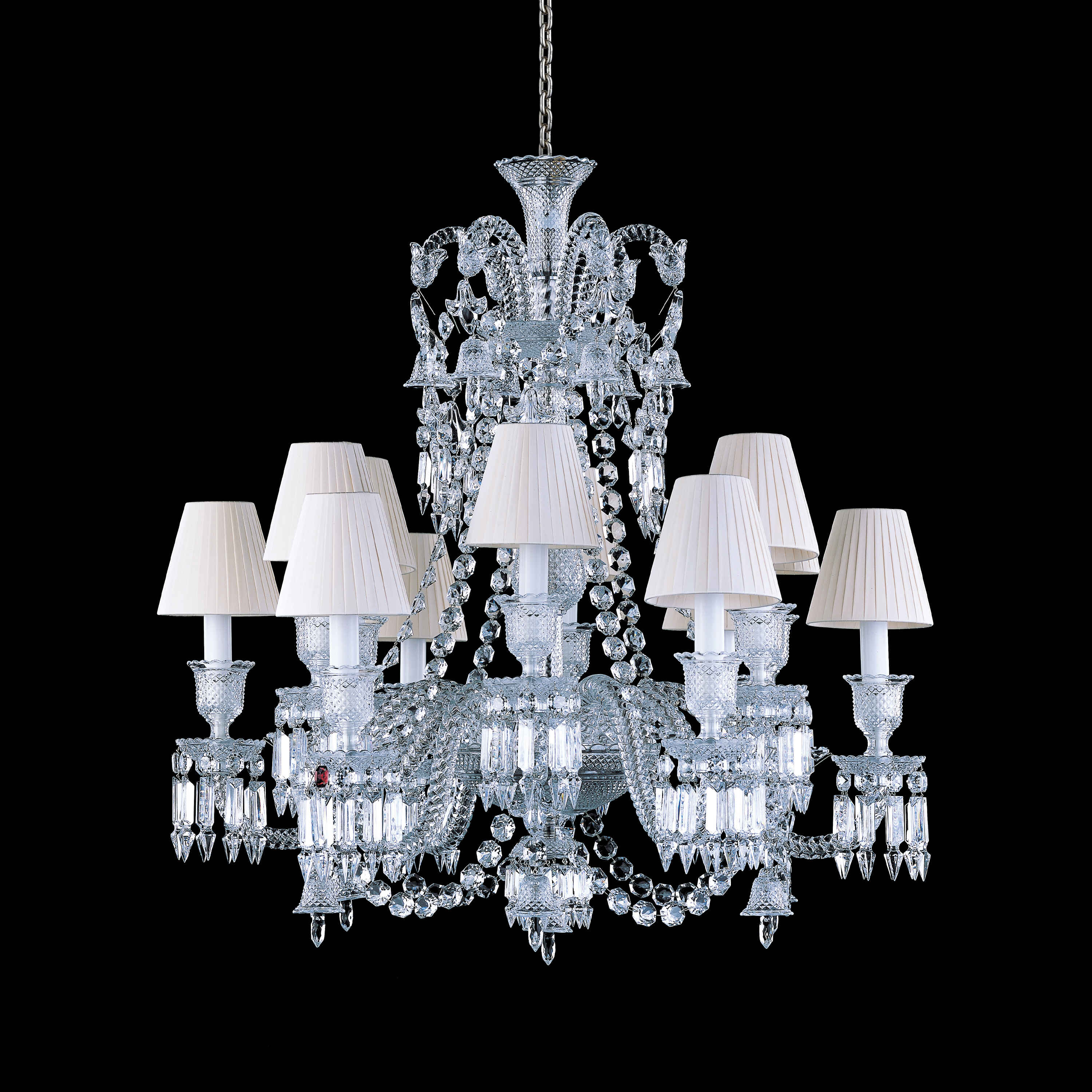 Light Luxury Classic Short Version Tiered Candle Light Crystal Chandelier for High-ceiling Rooms/Living Room-MEET LIGHTING