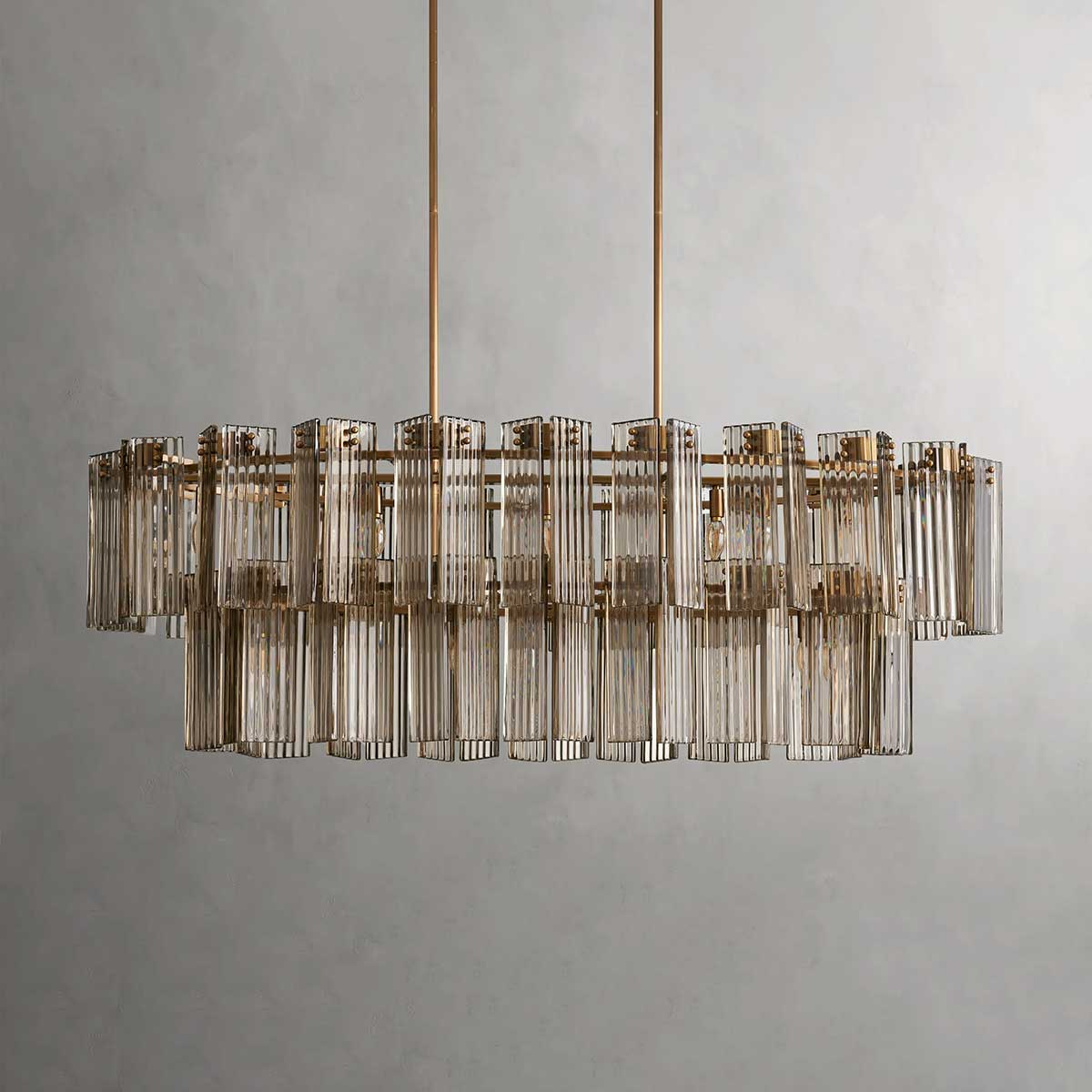 Delsie Oval Chandelier-MEET LIGHTING