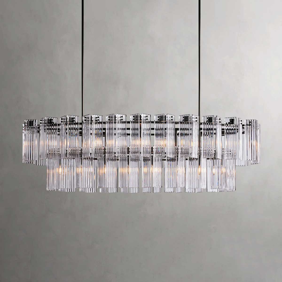 Delsie Oval Chandelier-MEET LIGHTING