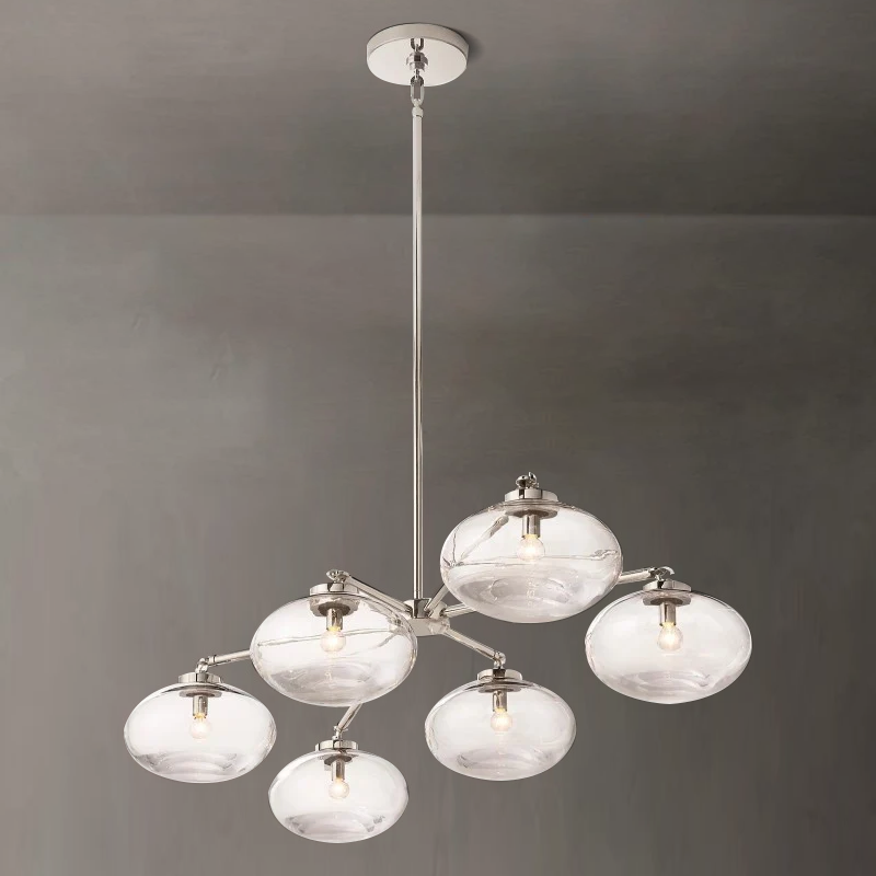 Cabrette Clear Glass Mobile Linear Chandelier