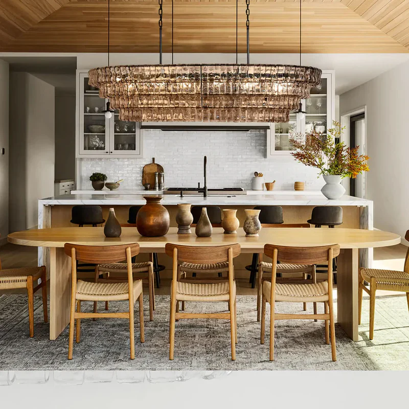 Ghiaccio Oval Chandelier 54" 65"-MEET LIGHTING