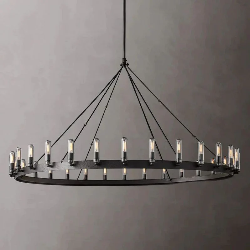 Camino Vintage Filament Outdoor Round Chandelier-MEET LIGHTING