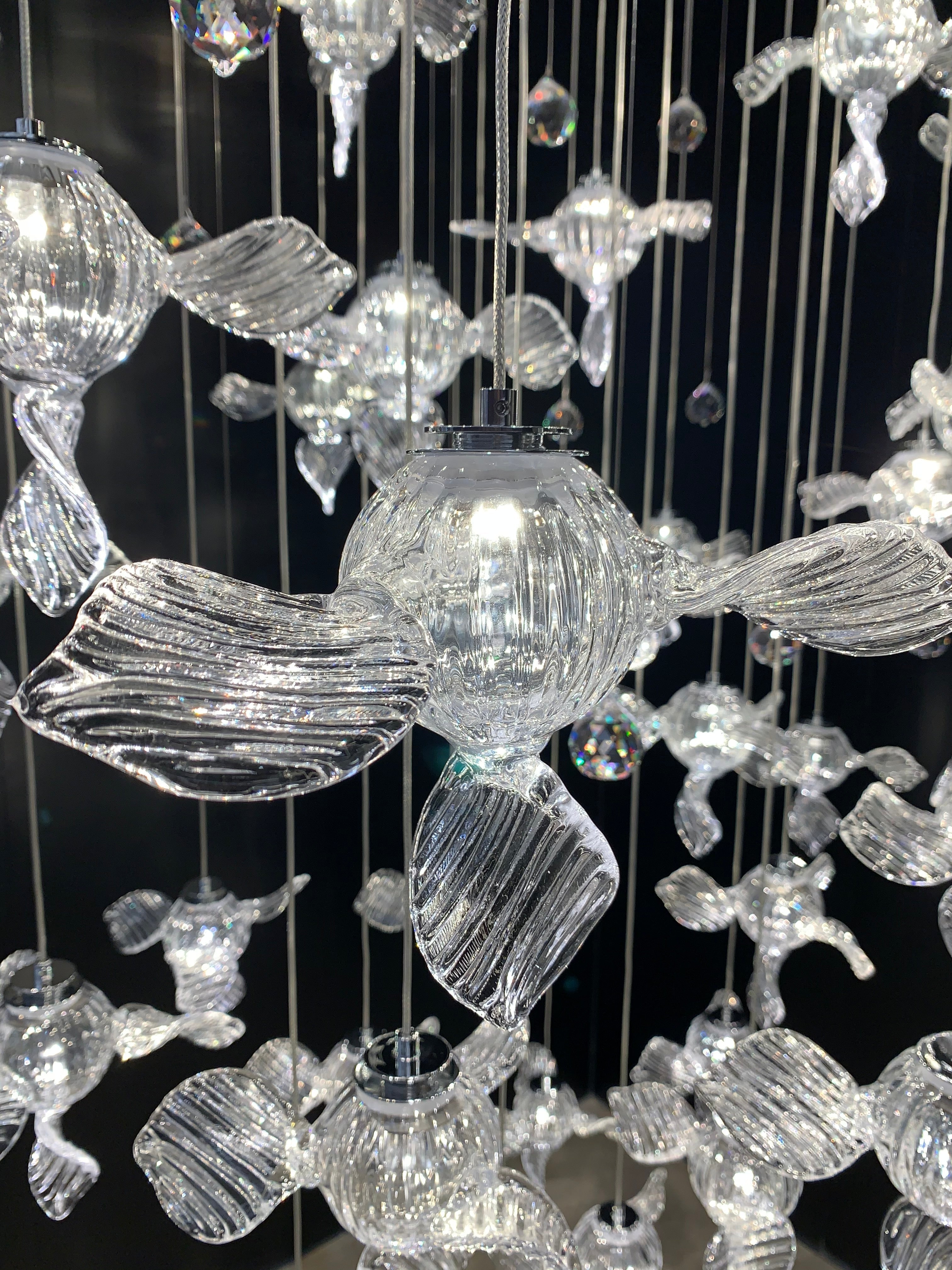 Modern Art Design Propeller-like Crystal Chandelier for Staircase/Villa/Foyer/High-ceiling Space-MEET LIGHTING