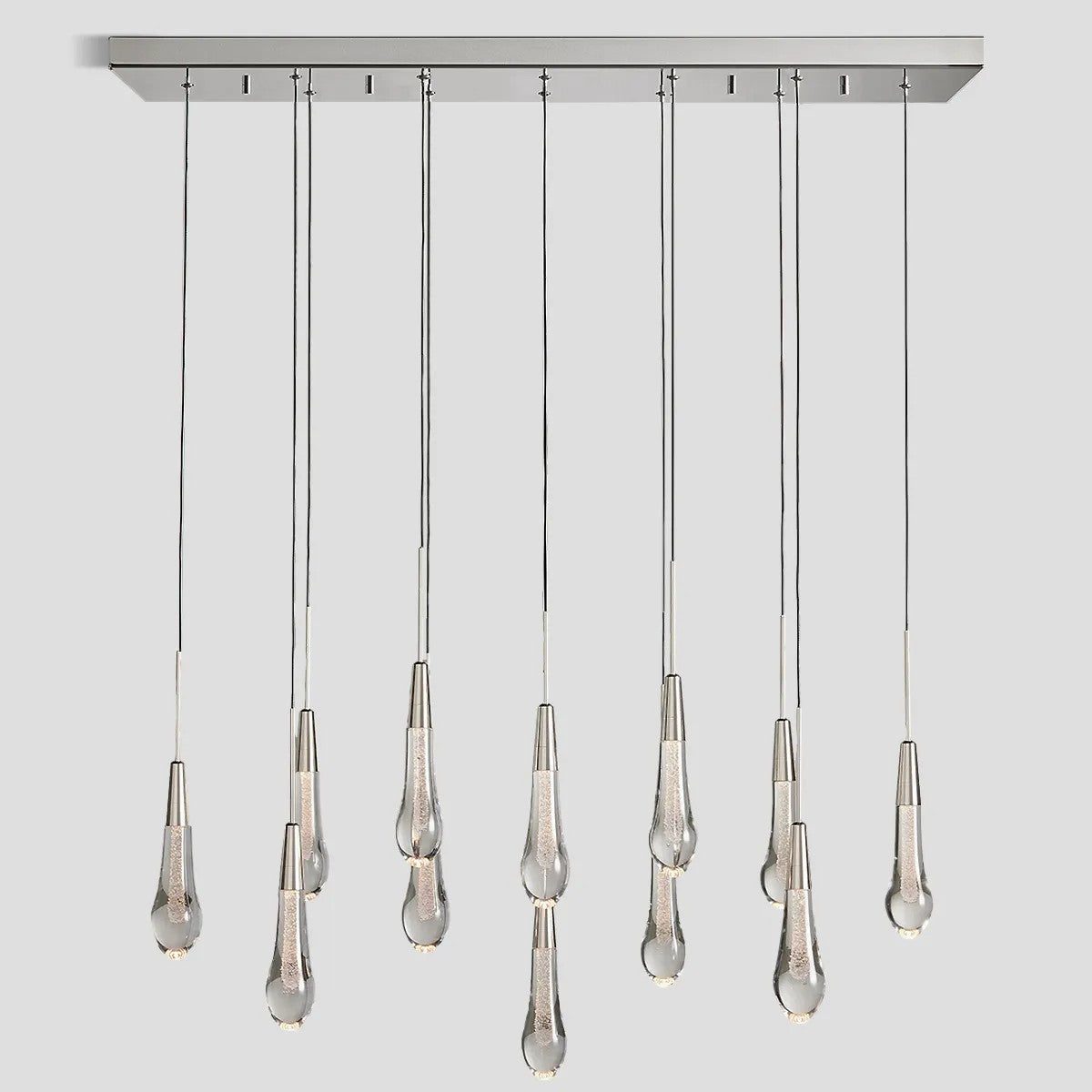 Soltaire Glass Linear Chandelier 36"
