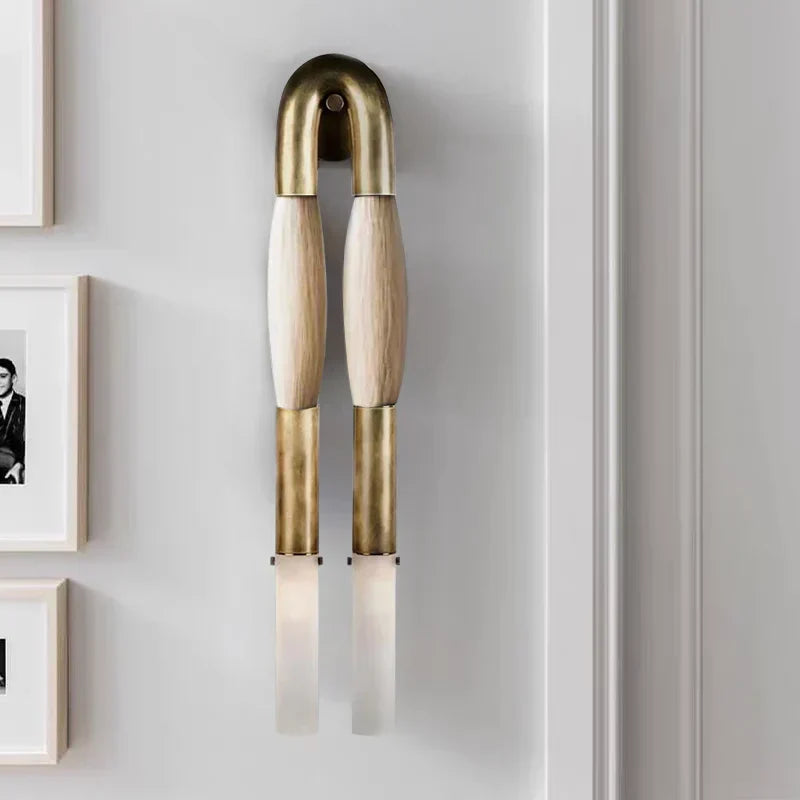 Antonia Horsehair Double Sconce by Meetlighting