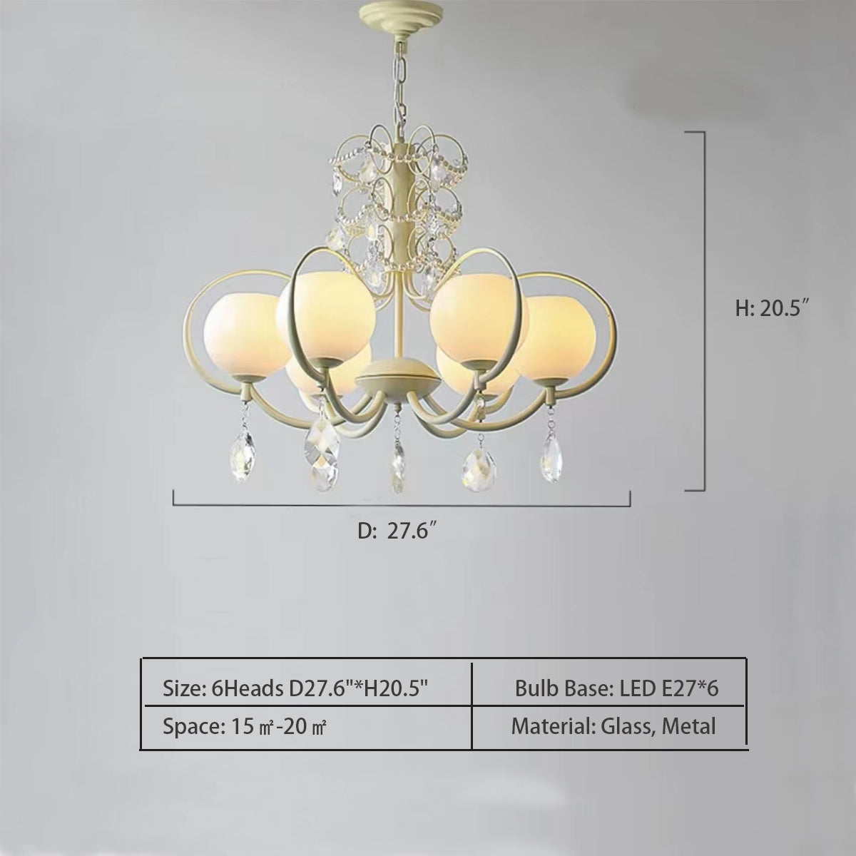 French Modern Minimalist Cream Style Dome Chandelier for Living Room/Bedroom-MEET LIGHTING