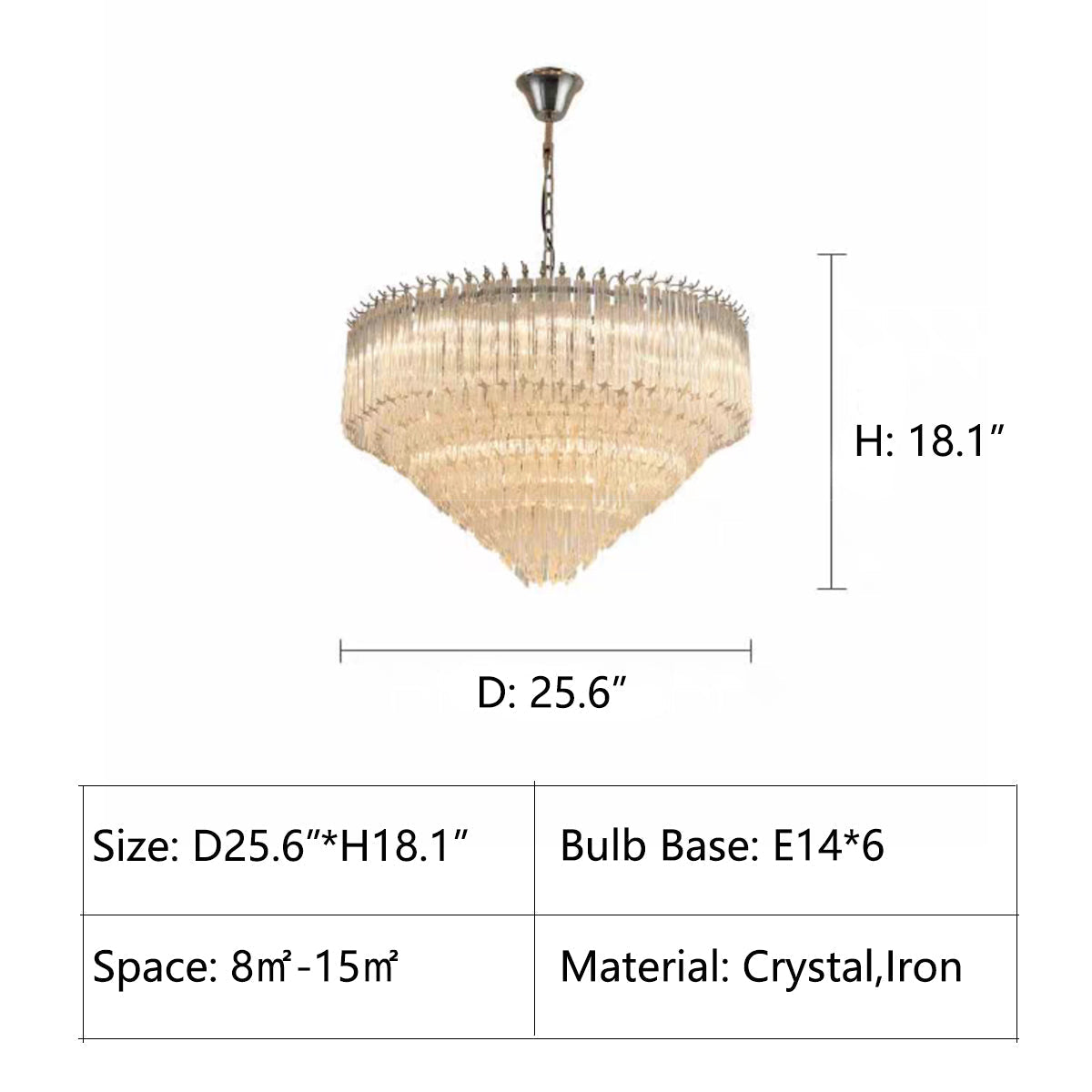 Multi-Tier Modern Light Luxury Crystal Rods Pendant Chandelier for Living Room/Bedroom/Foyer/Entrys-MEET LIGHTING