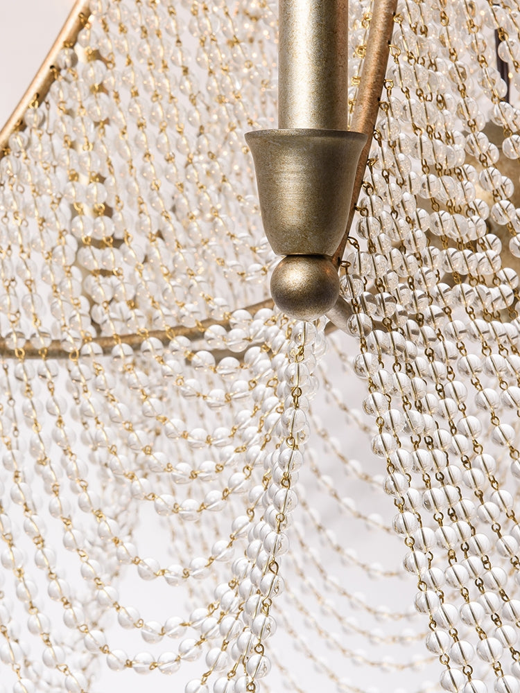 Extra Large European Crystal Beaded Chandelier Candle Light for Stairs / Duplex / Villa-MEET LIGHTING