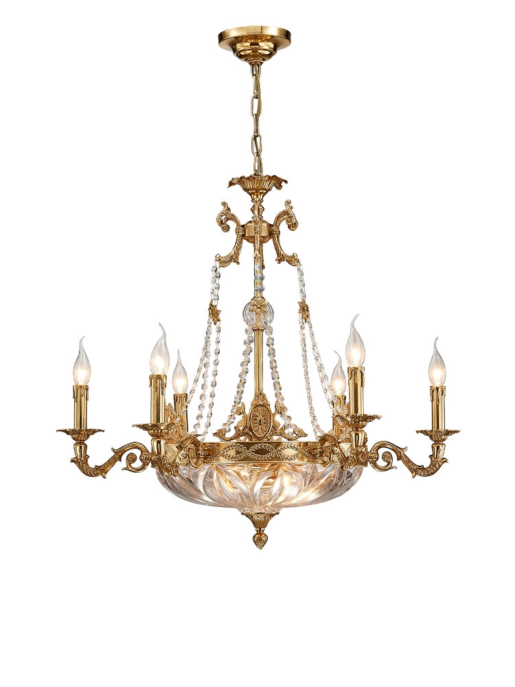 European Style Luxury Crystal Pendant Candle Chandelier for Living Room/Foyer/Entrys/Hallway-MEET LIGHTING