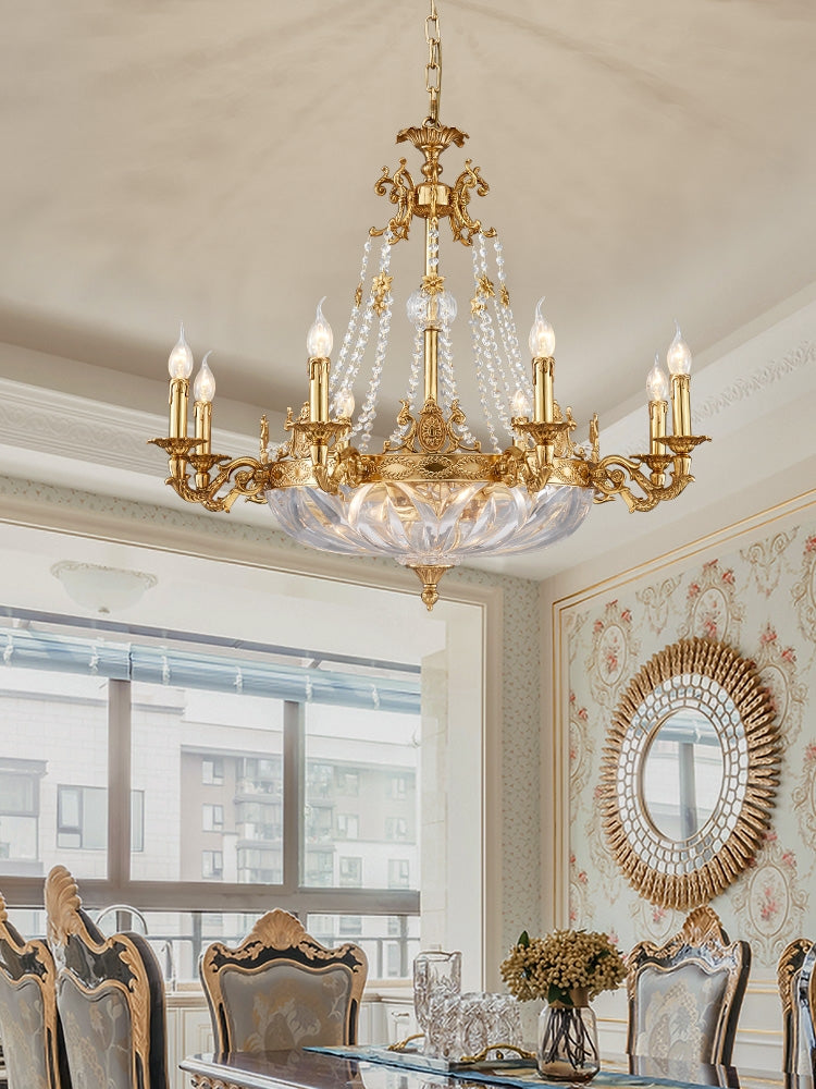 European Style Luxury Crystal Pendant Candle Chandelier for Living Room/Foyer/Entrys/Hallway-MEET LIGHTING