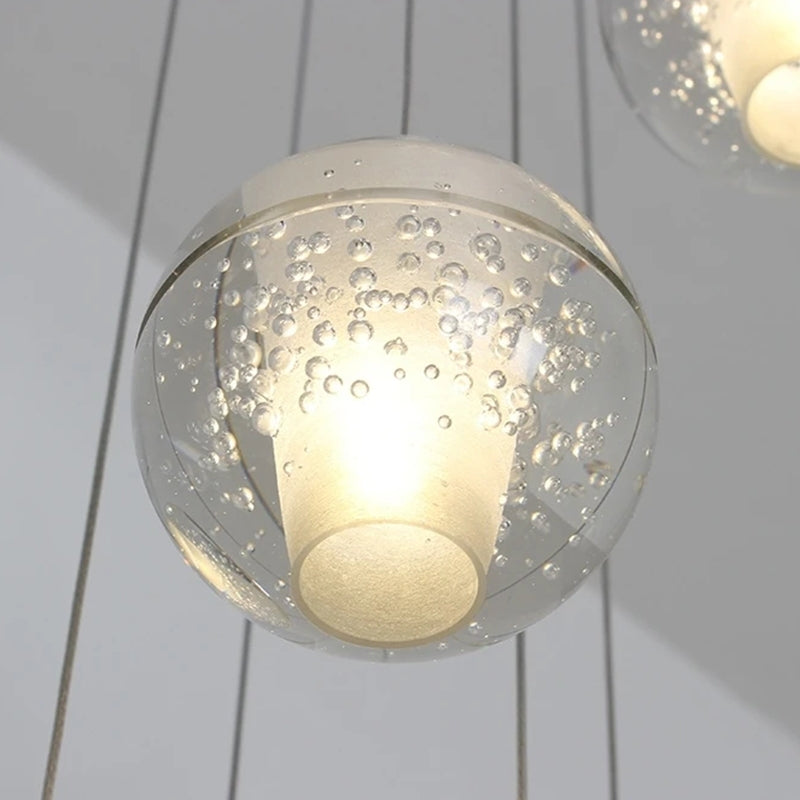 Oversized Nordic Art Round Air Bubbles Pendant Chandelier for Stairs/Spiral Staircase/Hotel Lobby-MEET LIGHTING