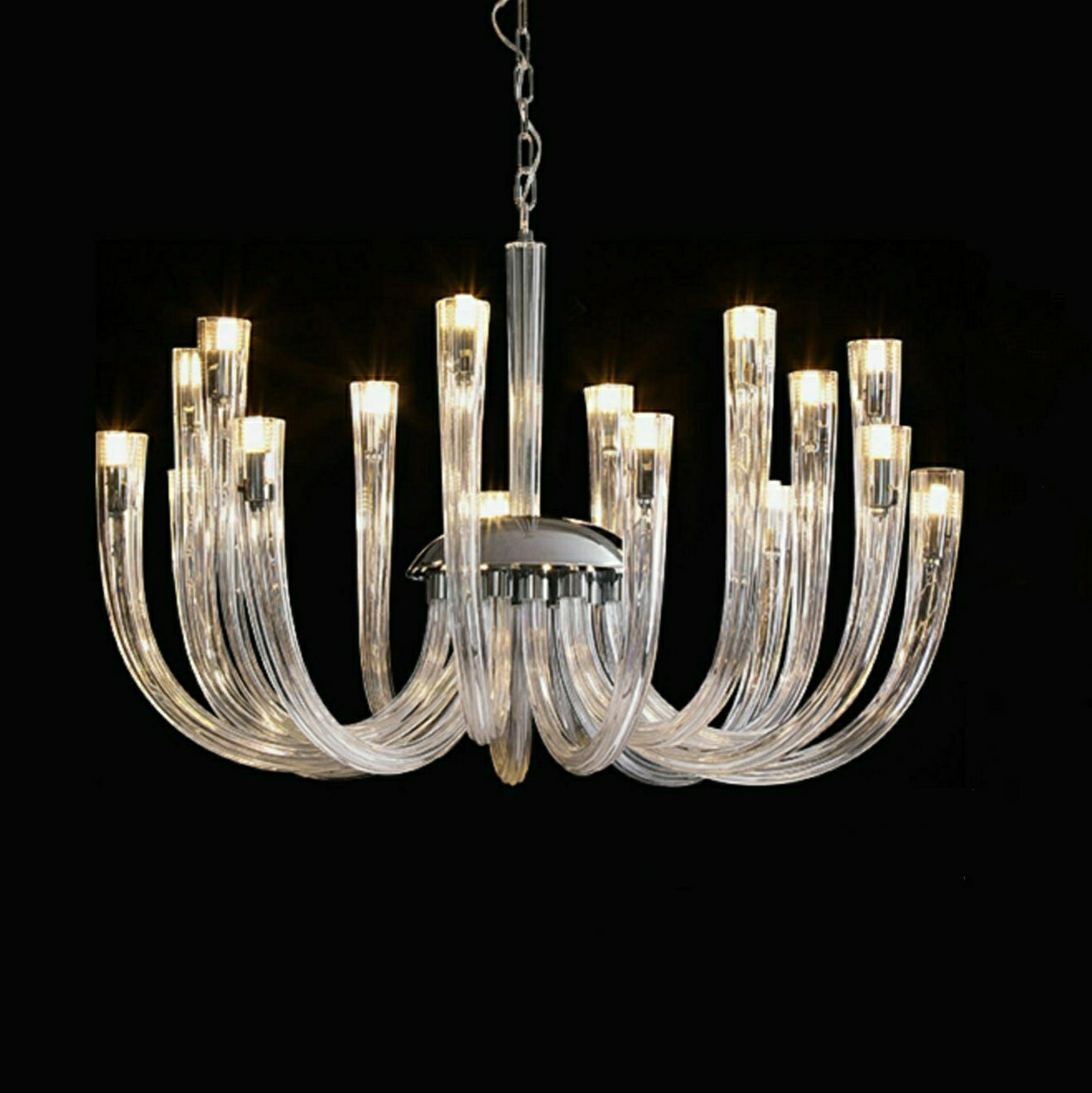Fashion 12/ 16/ 32 Lights Glass Chandelier Classic Candle Style Ceiling Light Fixture For Living/ Dining Room Decoration-MEET LIGHTING