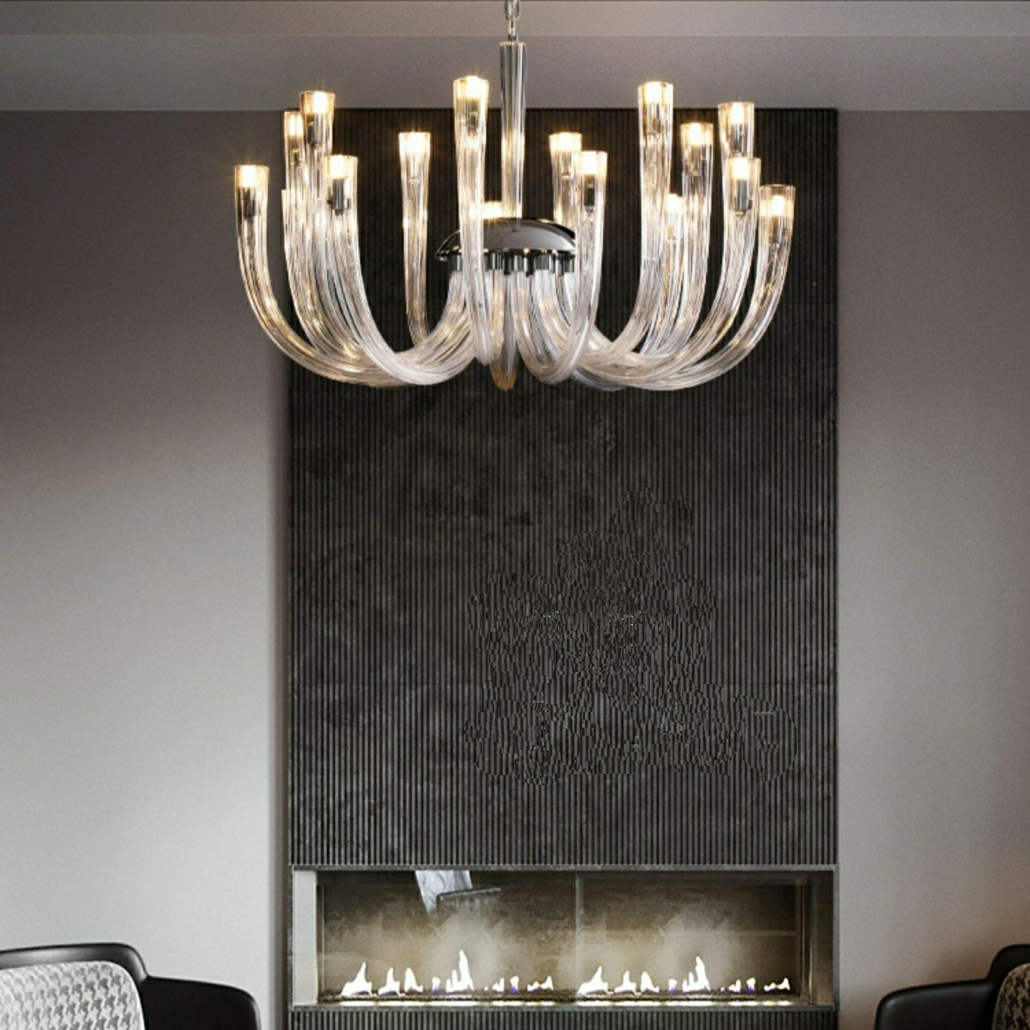 Fashion 12/ 16/ 32 Lights Glass Chandelier Classic Candle Style Ceiling Light Fixture For Living/ Dining Room Decoration-MEET LIGHTING