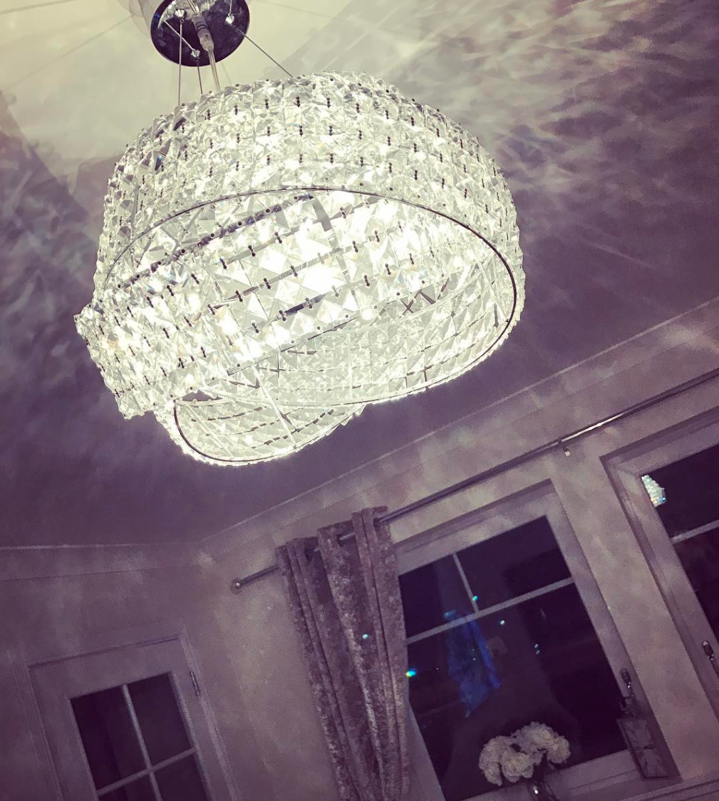 Round Crystal Ring Chandelier in Silver/Gold Finish for Lowg-ceiling-MEET LIGHTING