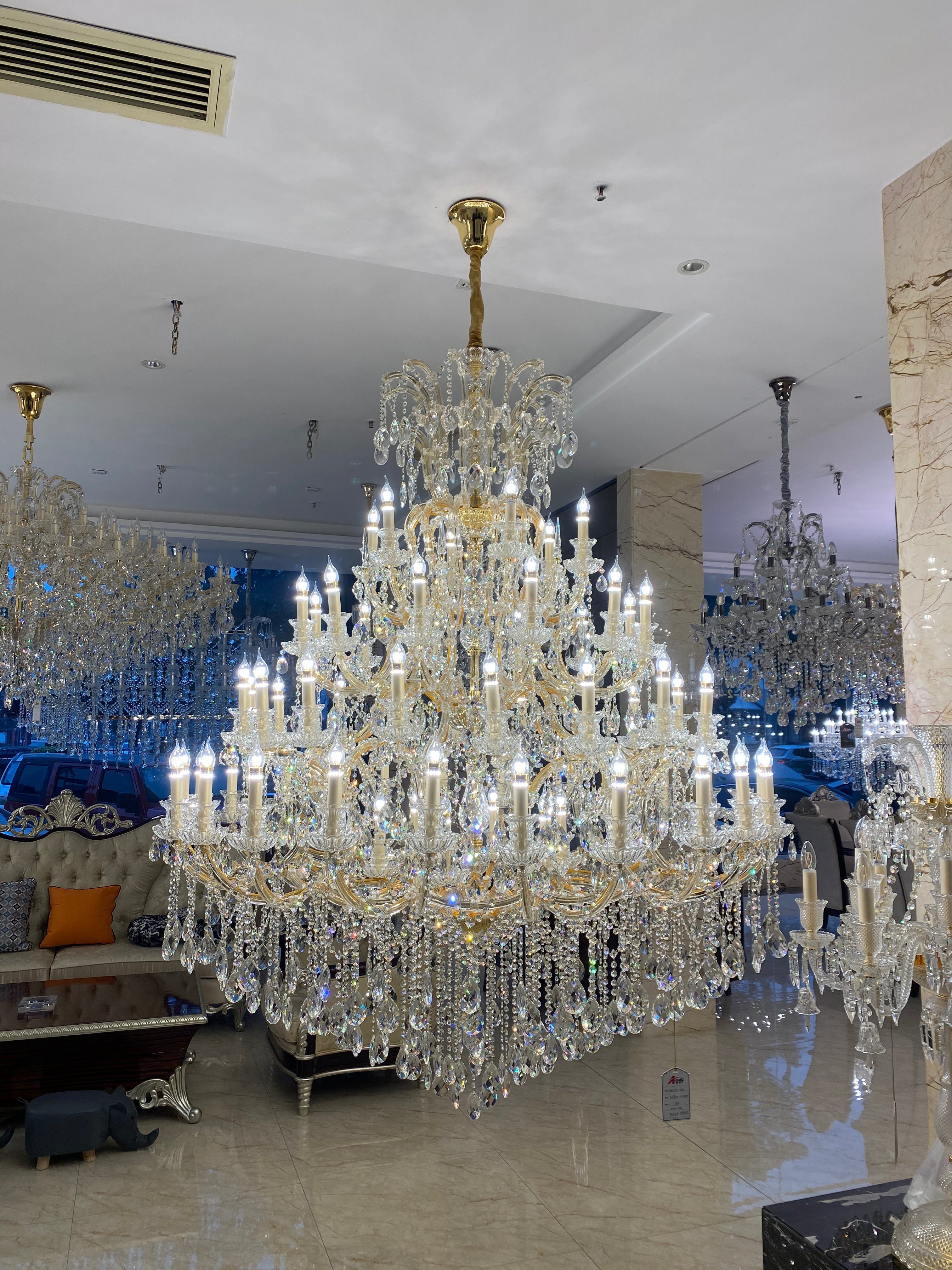 Extra Large Multi-tiered Candle Light Crystal Chandelier for Hotel/Restaurant-MEET LIGHTING