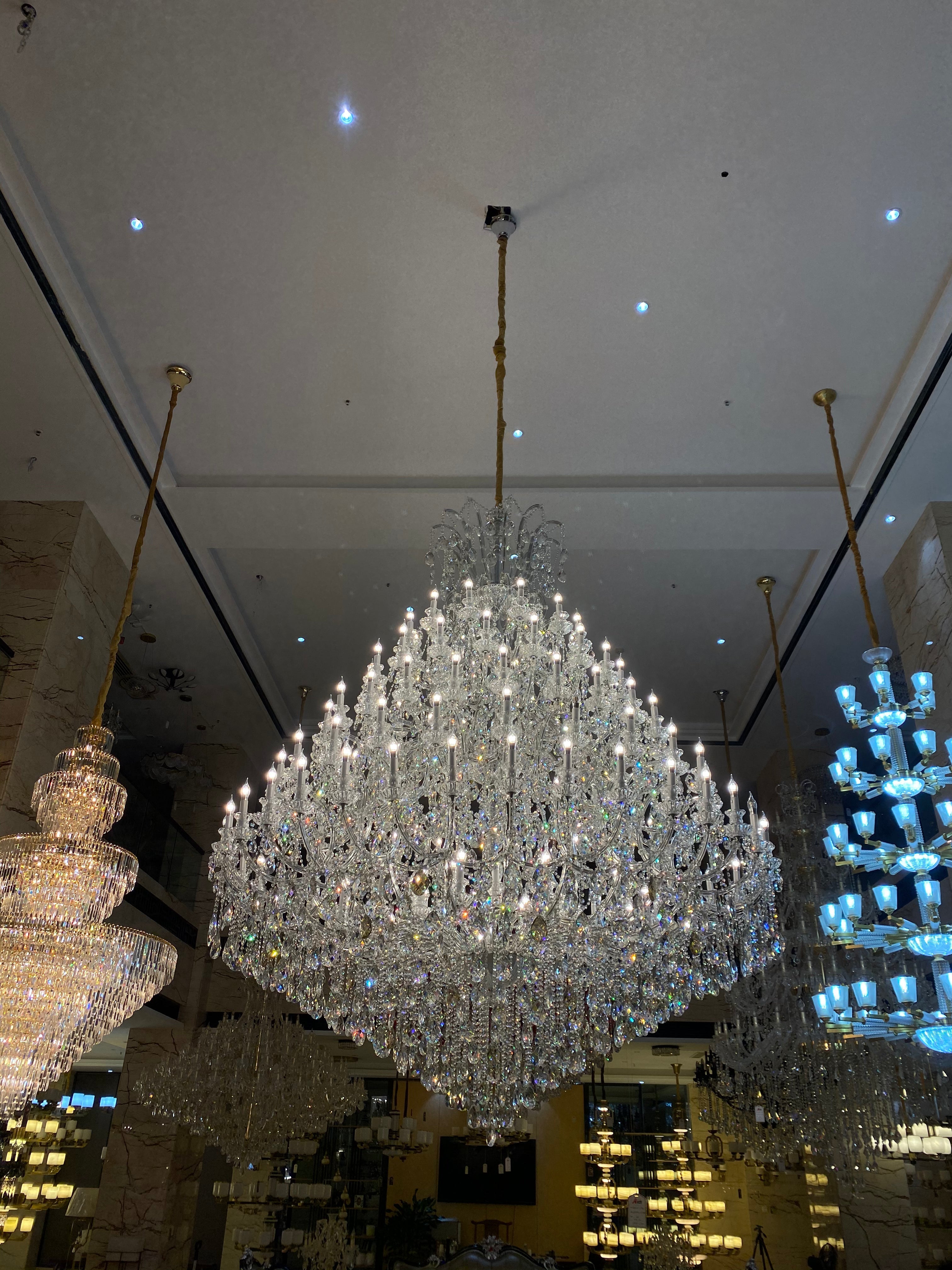 Extra Large Multi-tiered Candle Light Crystal Chandelier for Hotel/Restaurant-MEET LIGHTING