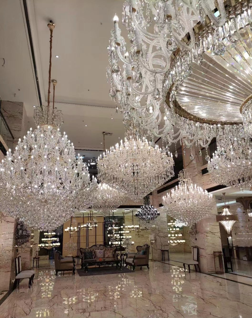 Extra Large Multi-tiered Candle Light Crystal Chandelier for Hotel/Restaurant-MEET LIGHTING