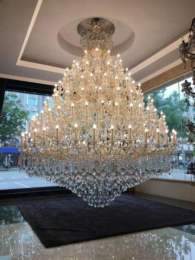 Extra Large Multi-tiered Candle Light Crystal Chandelier for Hotel/Restaurant-MEET LIGHTING