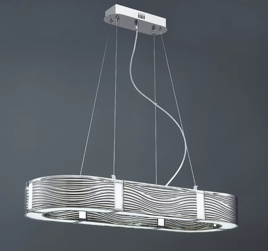 Nordic Light Luxury Chrome/Gold 0-shaped Chandelier for Living/Dining Room-MEET LIGHTING