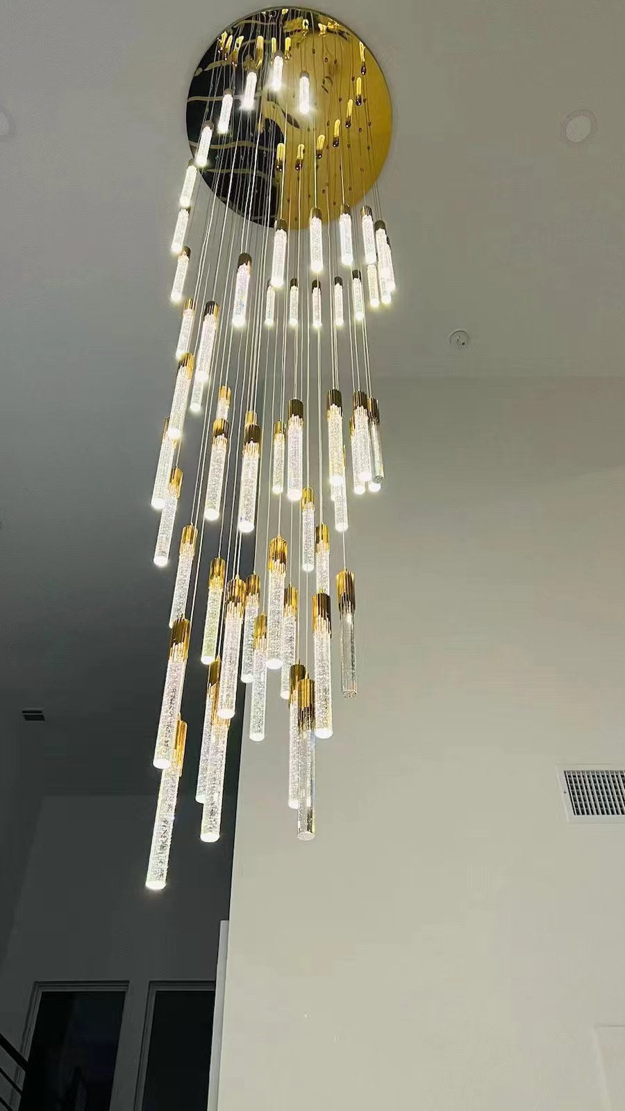 Modern Stair Light Foyer Staircase Hall Ceiling Lamps Spiral Stair Chandelier Crystal Droplight Luxury Hall Decoration Lights-MEET LIGHTING