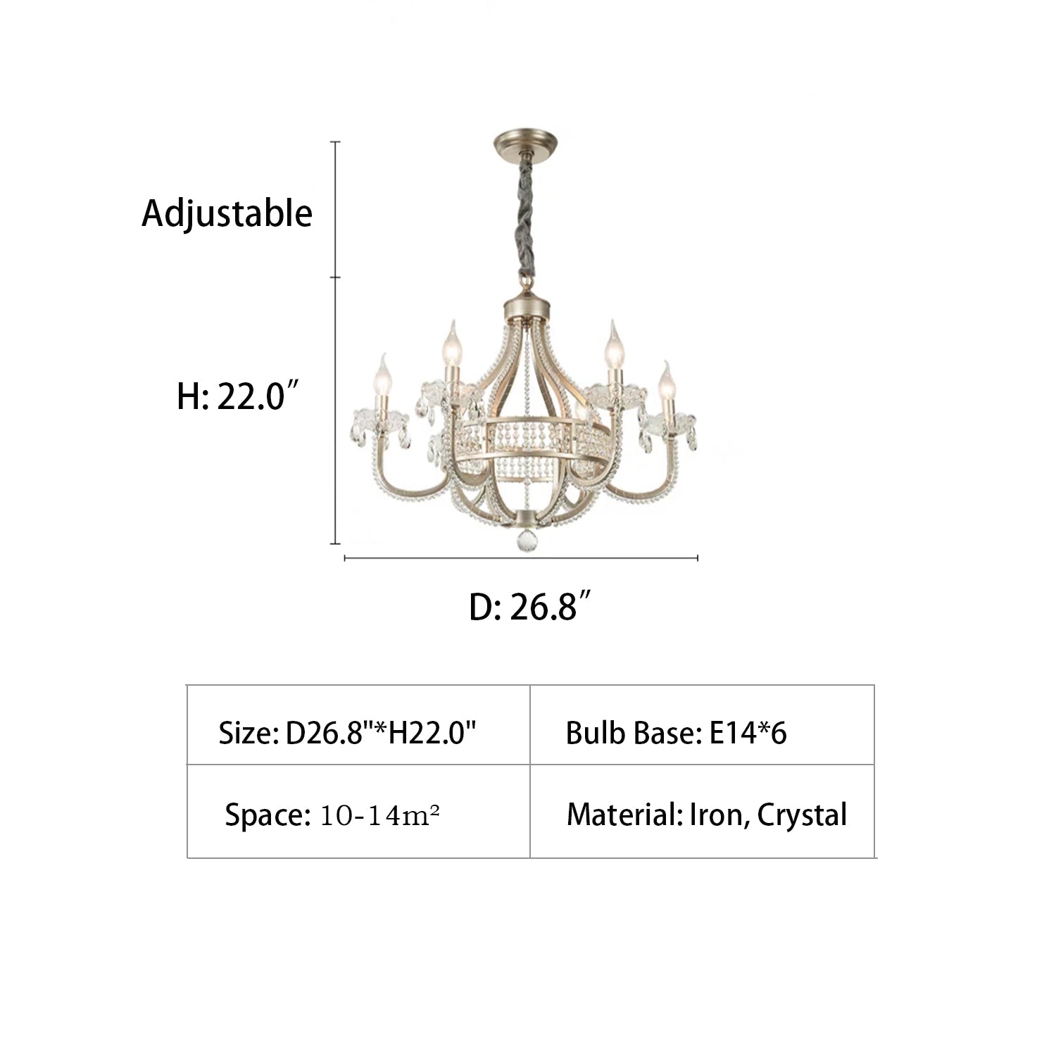 Light Luxury Nordic Vintage Candle Iron Lantern Chandelier for Living / Dining Room / Bedroom-MEET LIGHTING