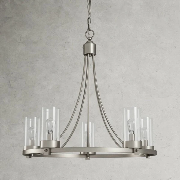 Quotation 090403 customize- Farmhouse Chandeliers 5-Light Wagon Wheel North American Traditional Patio Ceiling Lights