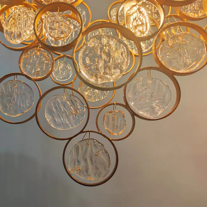 Trento Clustered Glass Linear Chandelier 55"