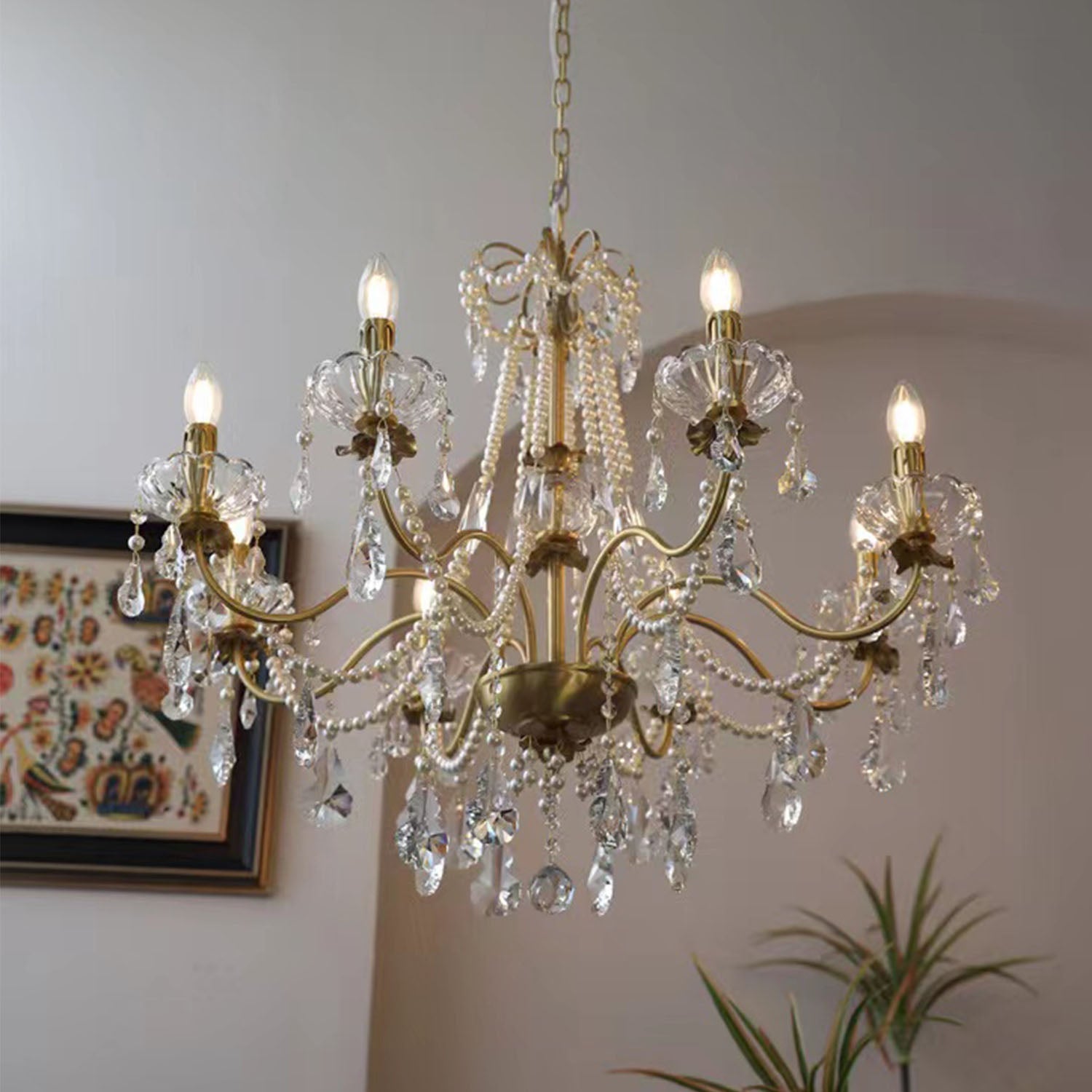 Traditional French Modern Candle Chandelier For Living Room Bedroom-MEET LIGHTING