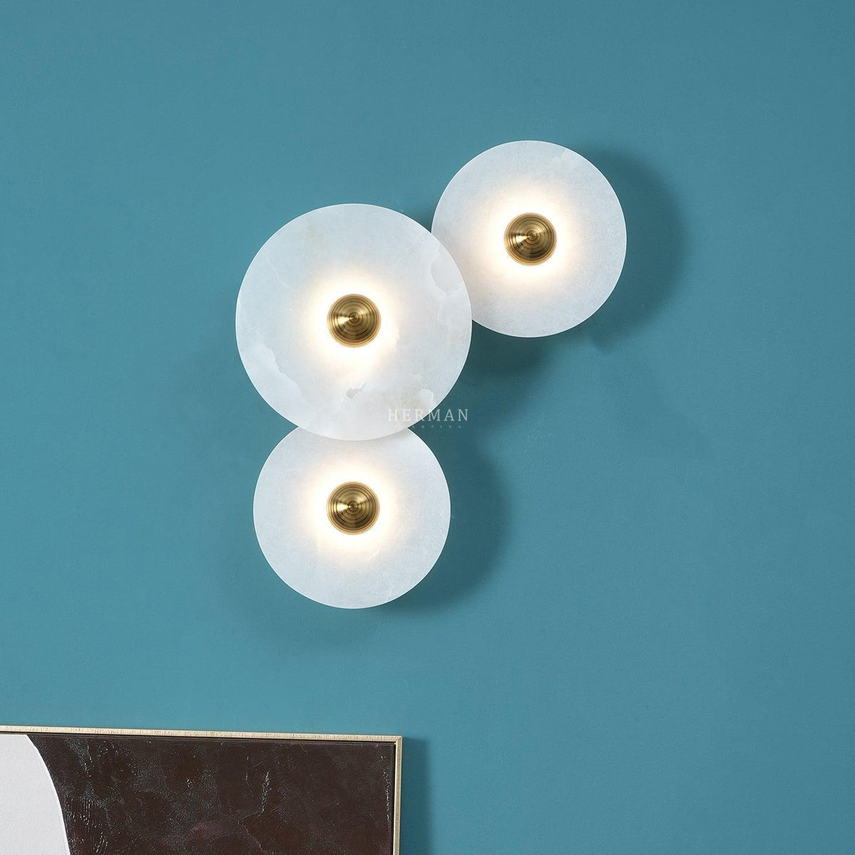 Median Alabaster Flush mount - 3 Surface by Meetlighting