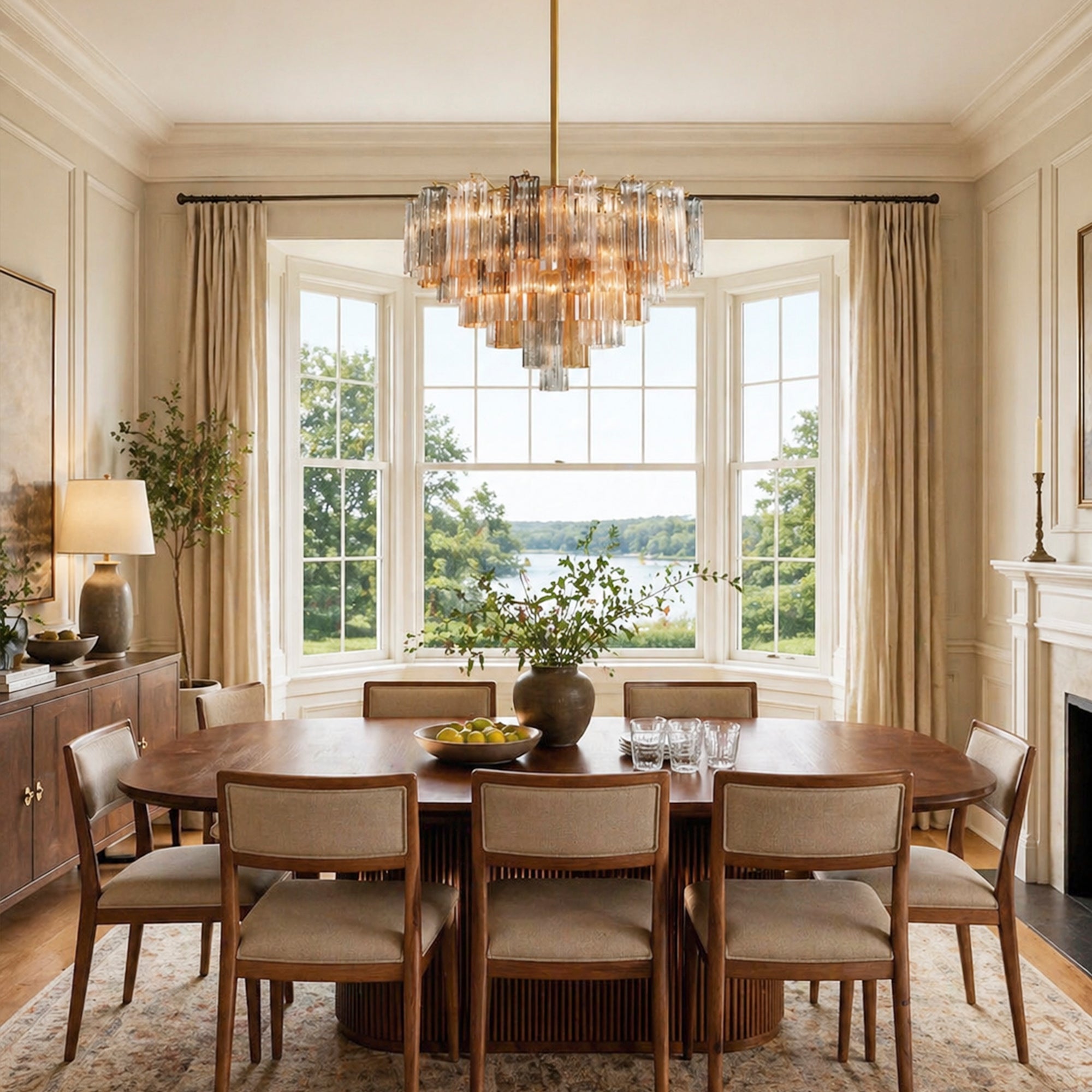 Addis Glass Chandelier by Meetlighting
