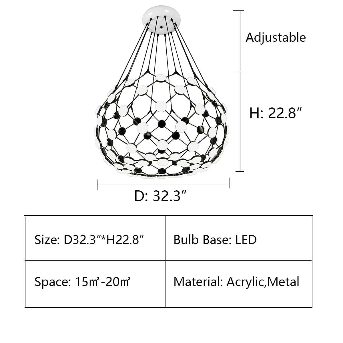 Modern Basket Chandelier for Living/Dining Room-MEET LIGHTING