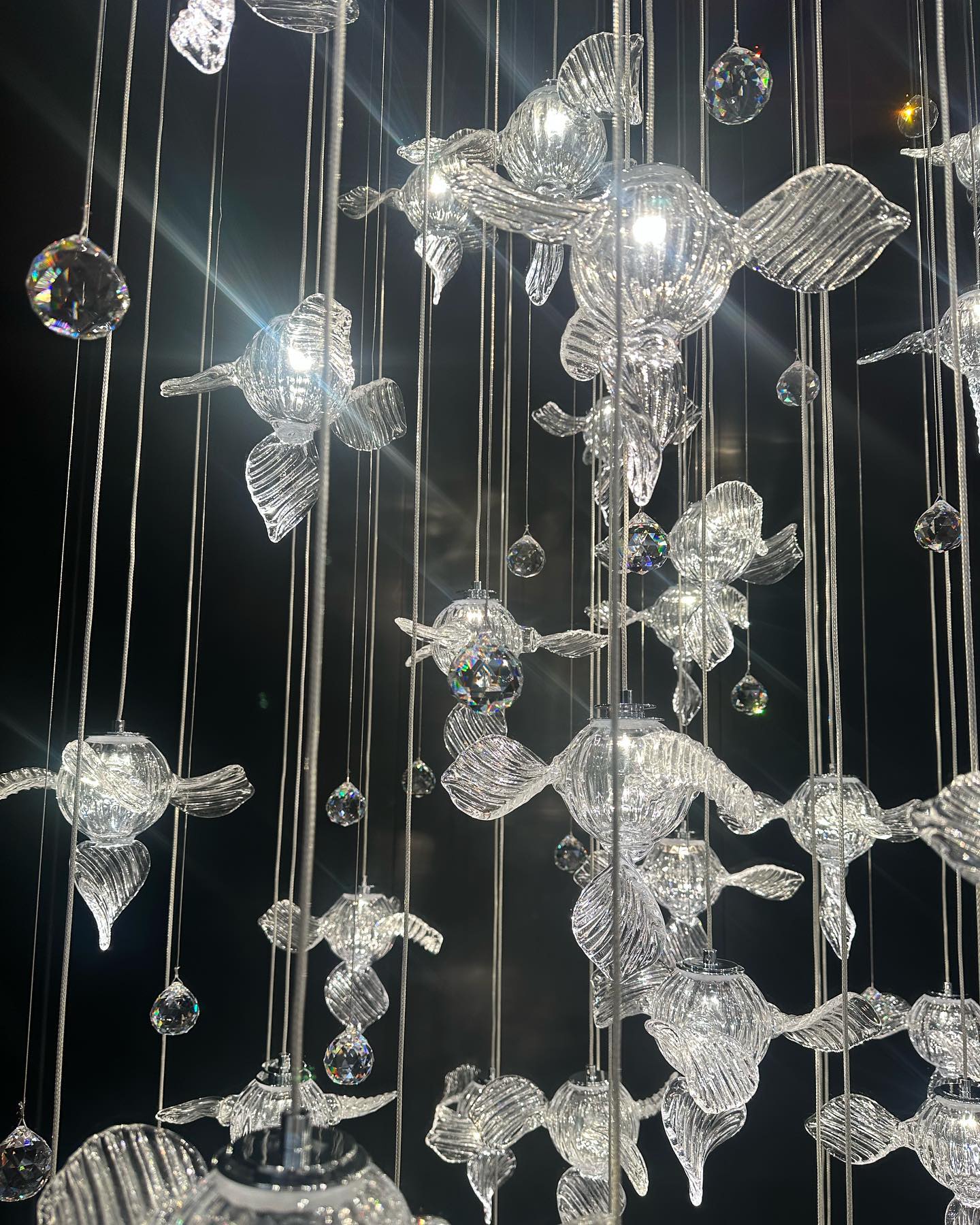 Modern Art Design Propeller-like Crystal Chandelier for Staircase/Villa/Foyer/High-ceiling Space-MEET LIGHTING