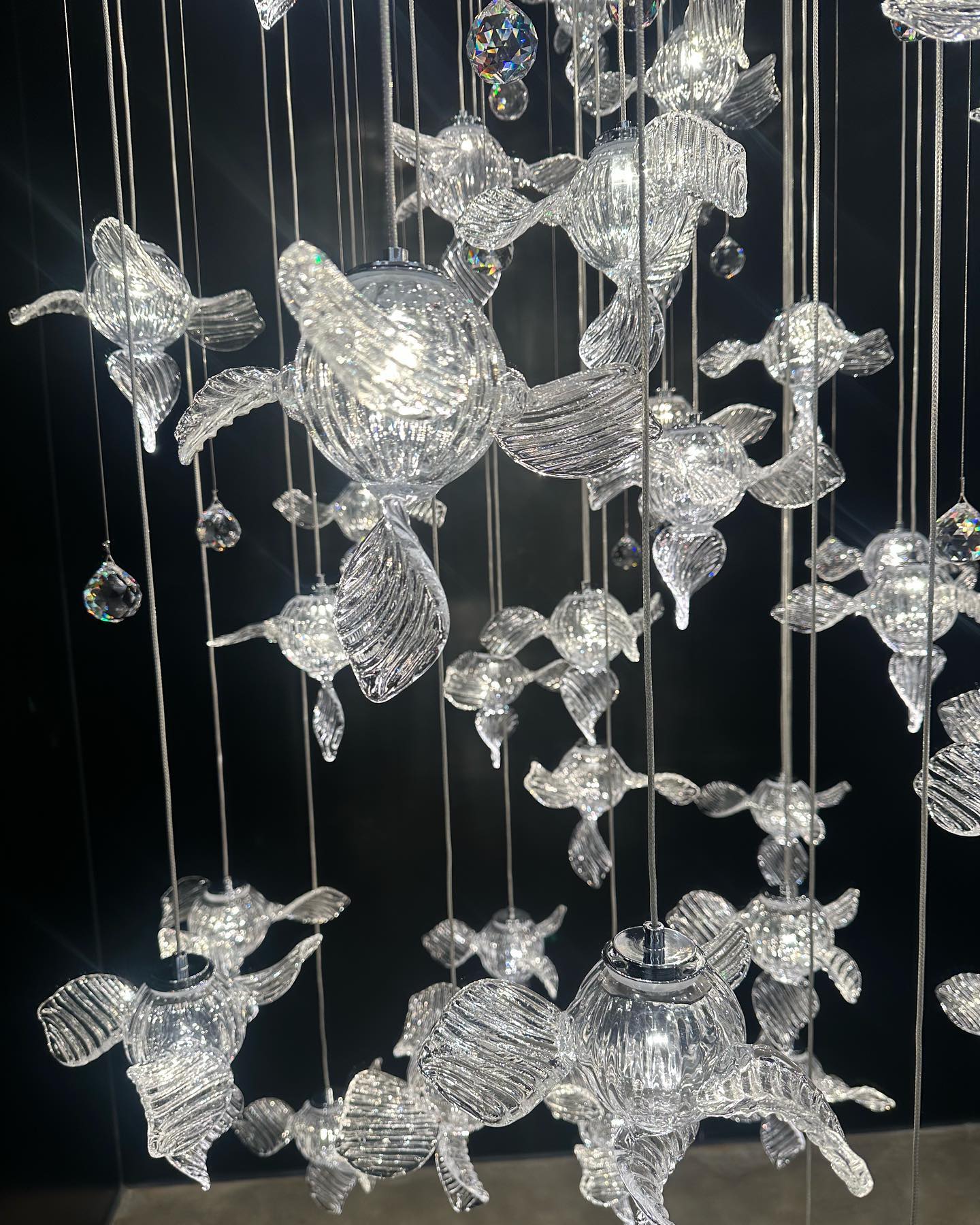 Modern Art Design Propeller-like Crystal Chandelier for Staircase/Villa/Foyer/High-ceiling Space-MEET LIGHTING