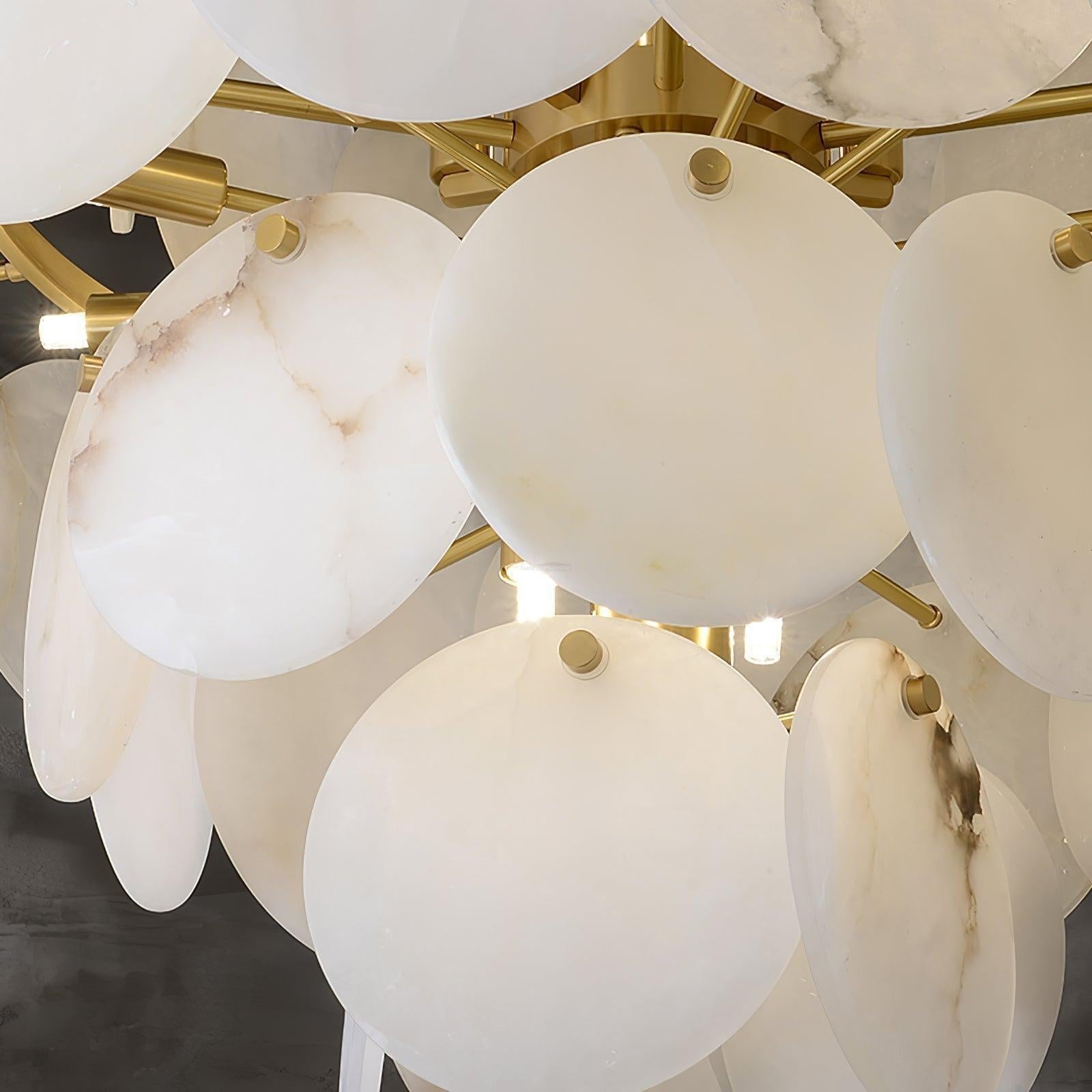 Alabaster Shell Brass Chandelier with 2/3/4/5/6 layer-MEET LIGHTING