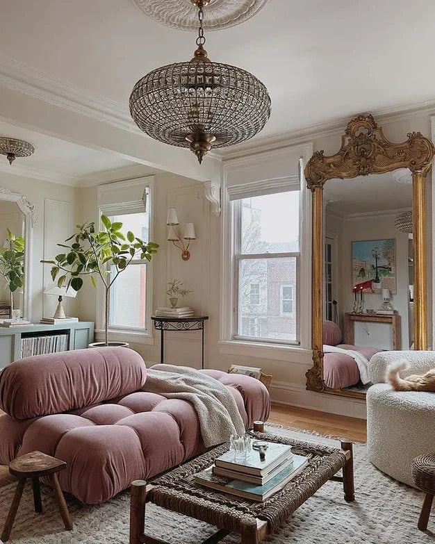 French Empire Vintage Bead Ellipsoid Crystal Chandelier for Living Room/Bedroom-MEET LIGHTING