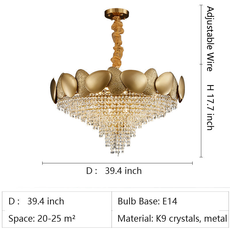 Modern Italian Style Crystal Tassel Chandelier-MEET LIGHTING