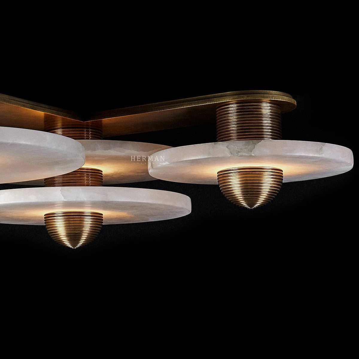 Median Alabaster Flush mount - 4 Surface by Meetlighting