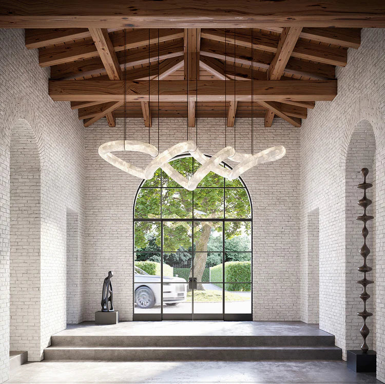Infinity 12 & 16 Alabaster Pendant Light by Meetlighting